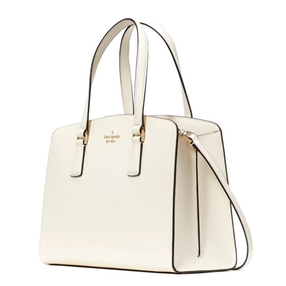 New Kate Spade Perry Medium Satchel Saffiano Leather Meringue - Picture 3 of 5